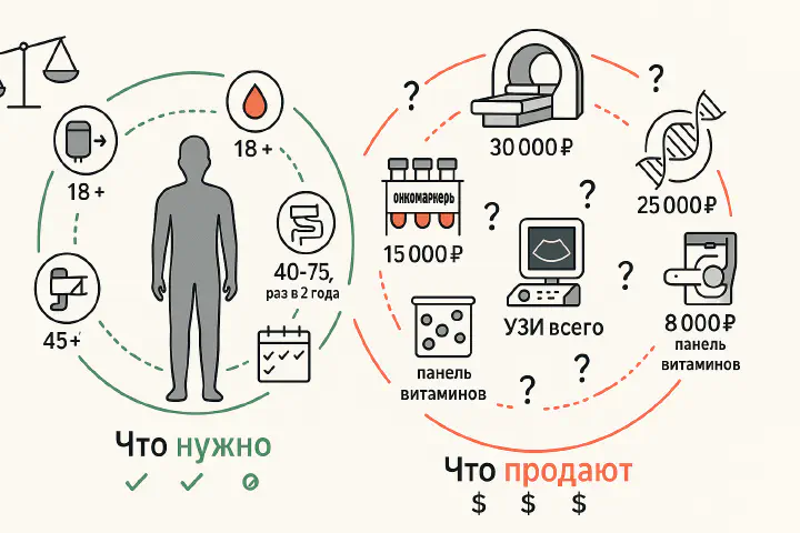 Скрининги и чекапы: что реально нужно, а что — маркетинг клиник