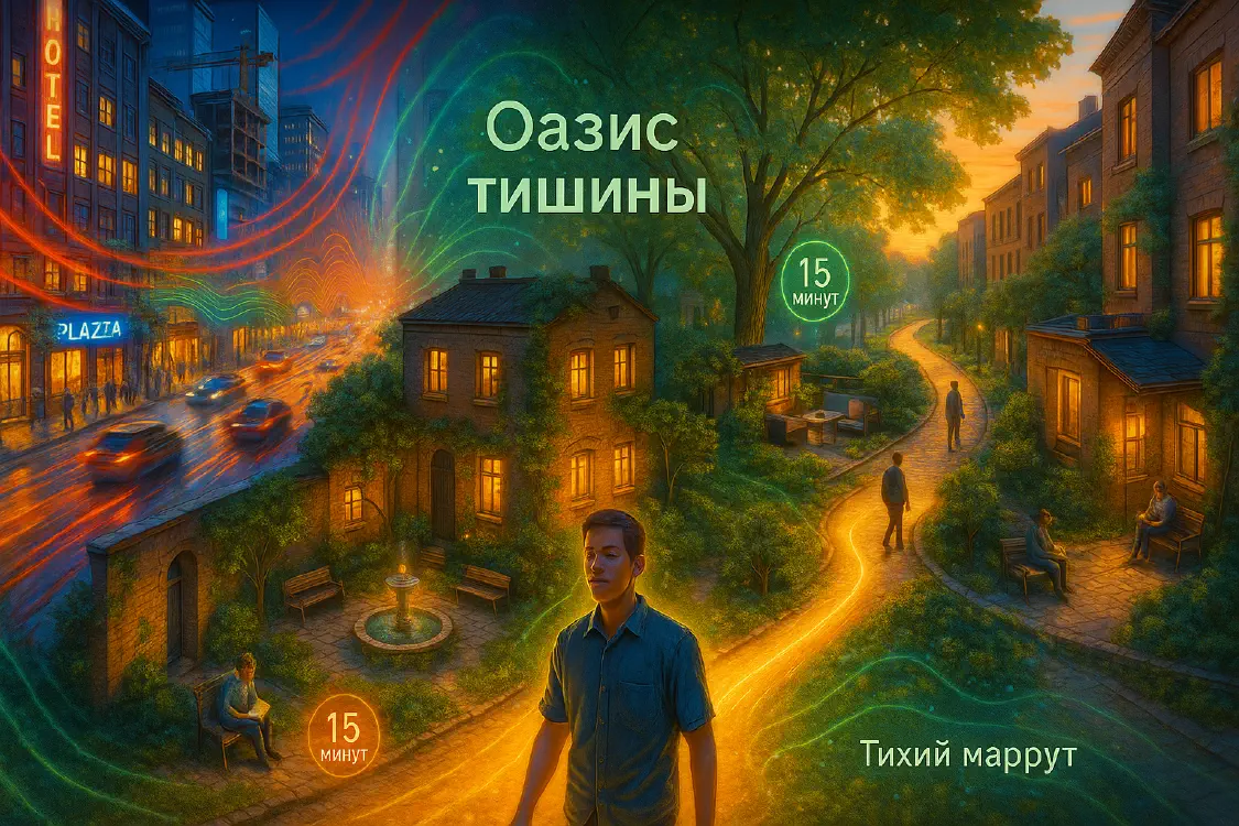 Городские оазисы: маршрут низкого шума. Когда тишина — не роскошь, а необходимость