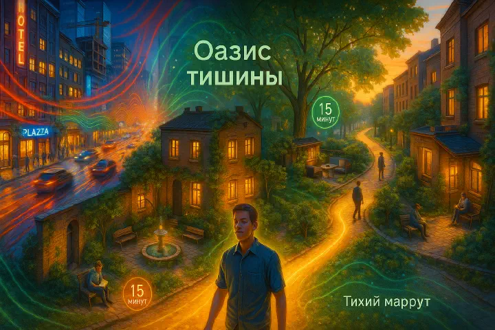 Городские оазисы: маршрут низкого шума. Когда тишина — не роскошь, а необходимость