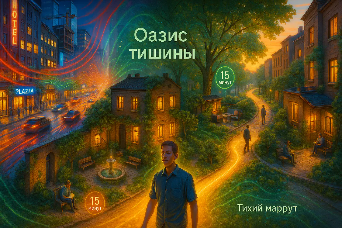 Городские оазисы: маршрут низкого шума. Когда тишина — не роскошь, а необходимость