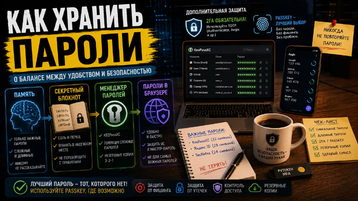 Как хранить пароли