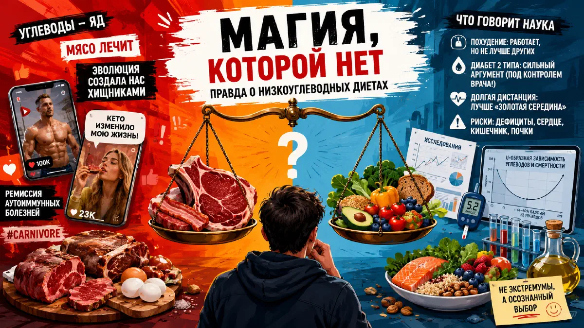 Магия, которой нет: правда о низкоуглеводных диетах