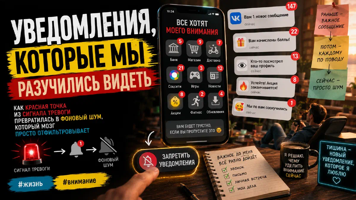 Уведомления, которые мы разучились видеть