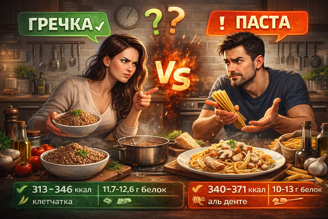 Гречка против пасты: кто кого?