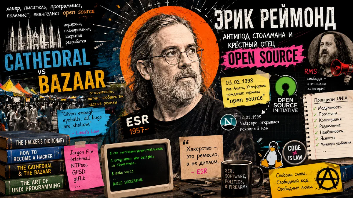 Эрик Реймонд: антипод Столлмана и крёстный отец open source