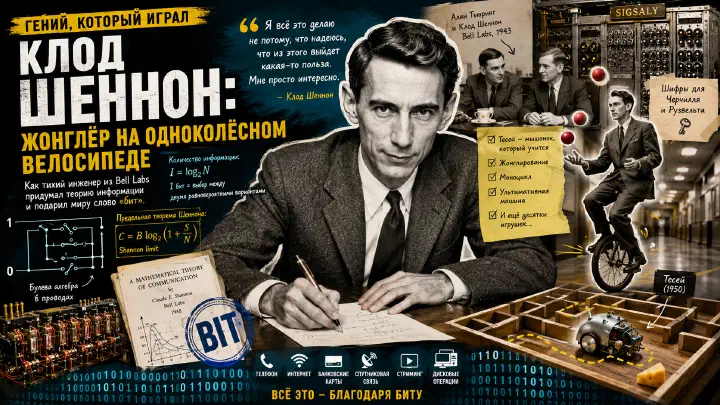 Клод Шеннон: жонглёр на моноцикле