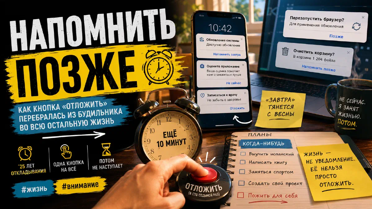 Напомнить позже