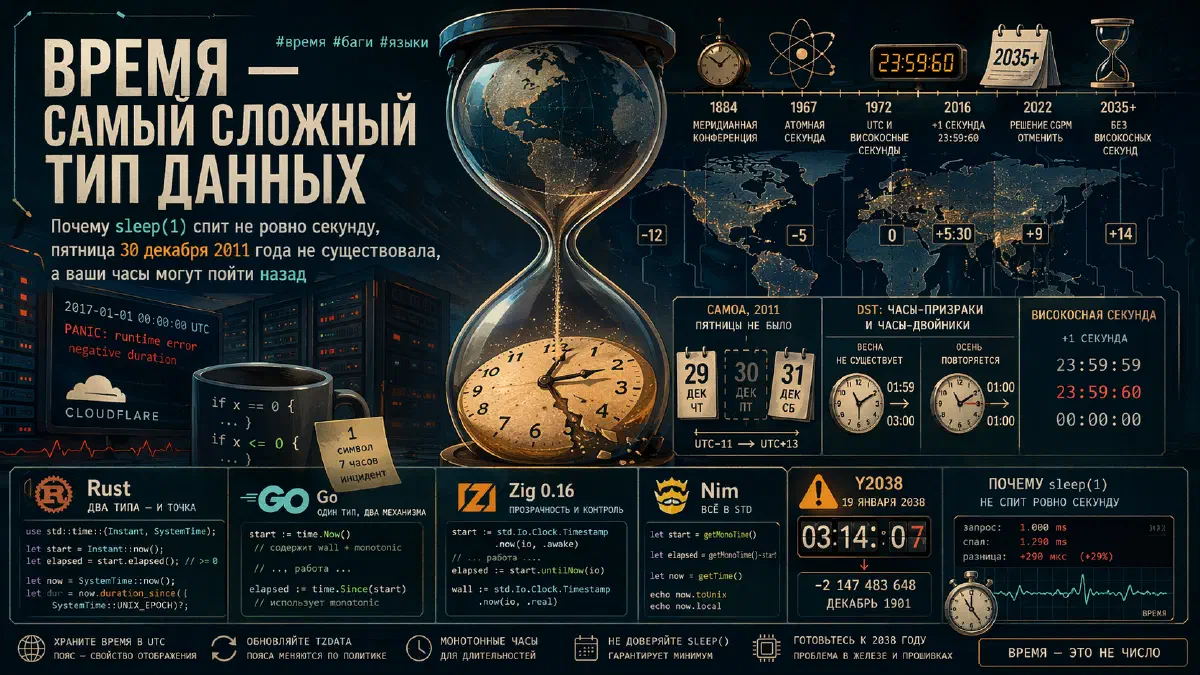 Время — самый сложный тип данных