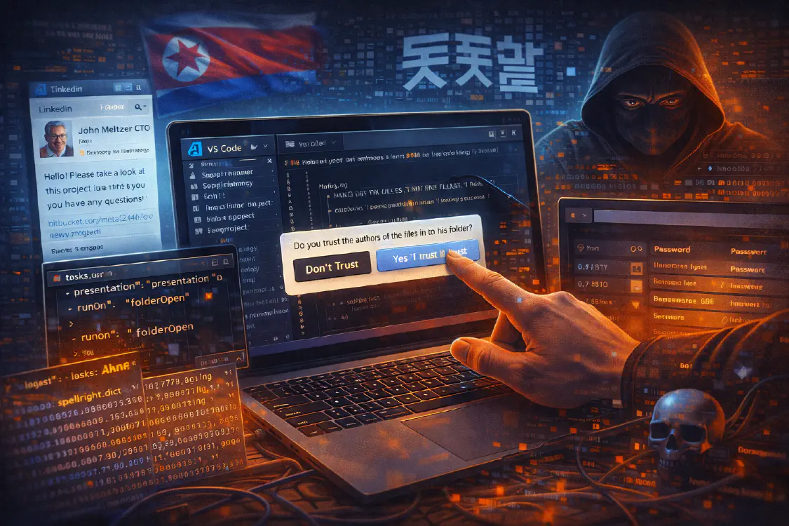 Атака Contagious Interview: как северокорейские хакеры заражают разработчиков через VS Code
