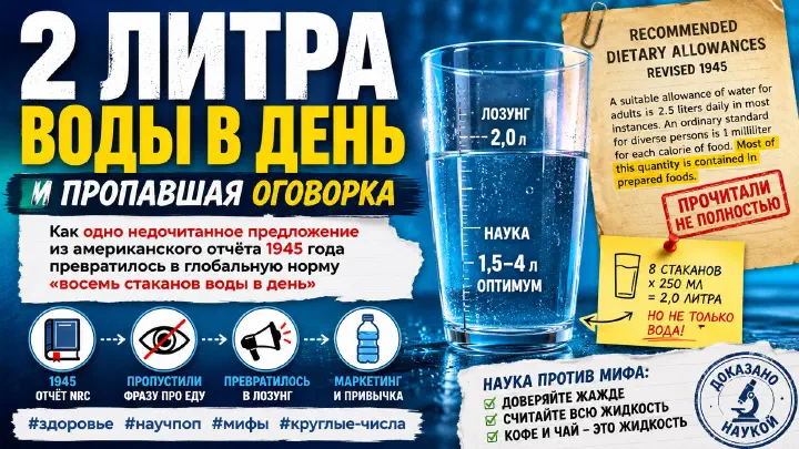 2 литра воды в день и пропавшая оговорка