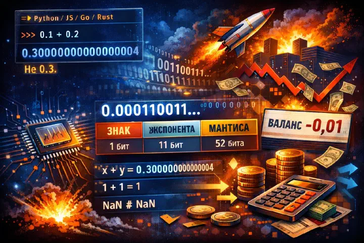 0,1 + 0,2 ≠ 0,3 или почему компьютеры не умеют считать